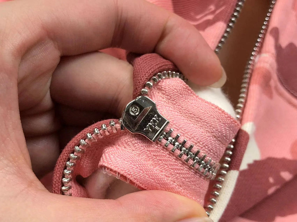 BAPE X BARBIE DOT CAMO SHARK FULL ZIP HOODIE PINK