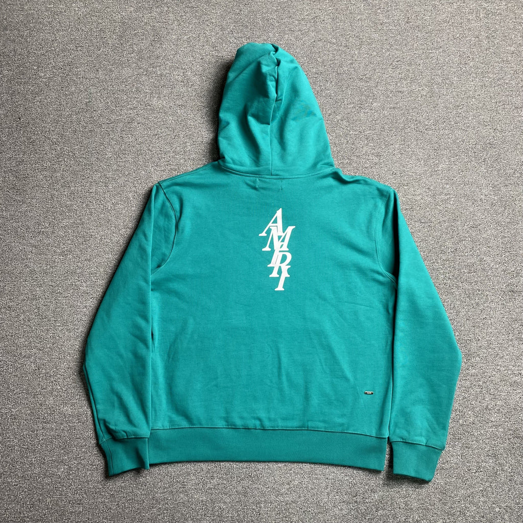 AMIRI LETTER LOGO HOODIE CERULEAN