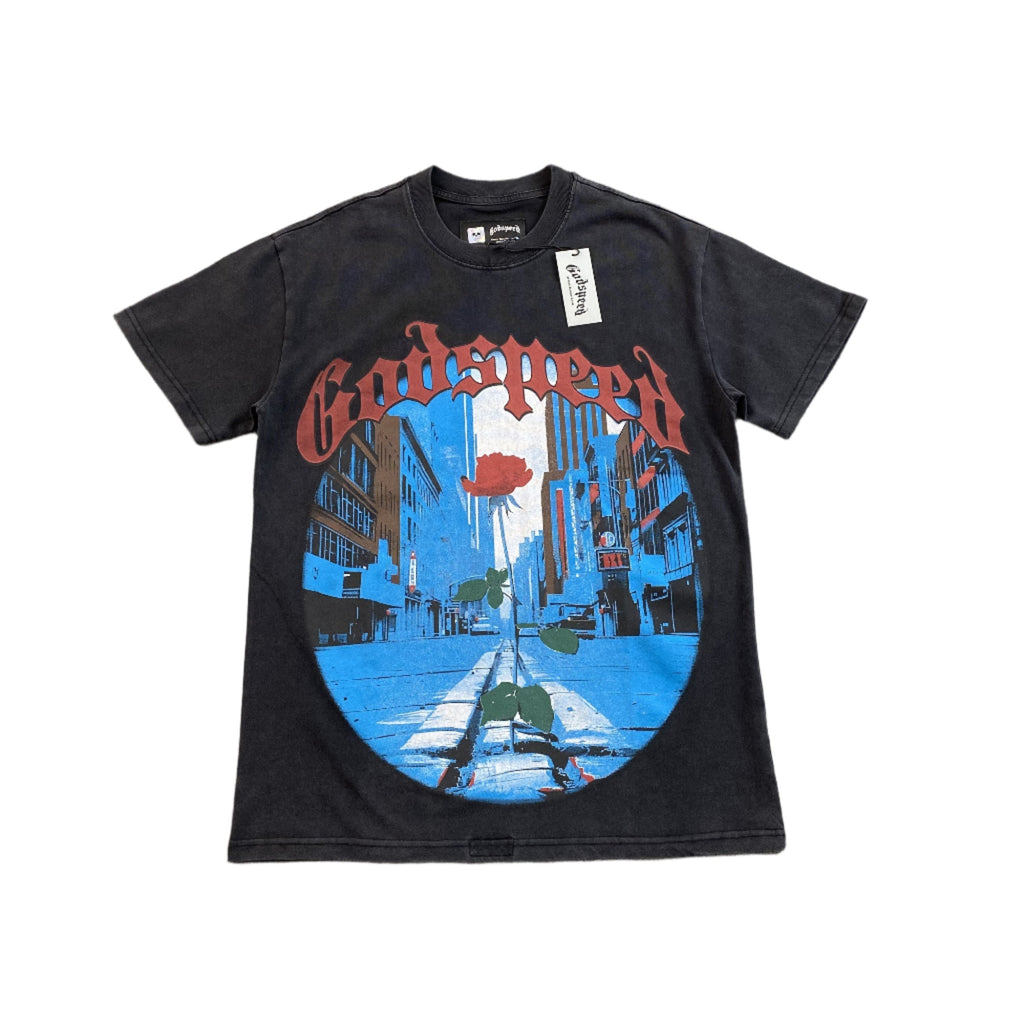 GODSPEED E PLURIBUS UNUM T-SHIRT WASHED BLACK